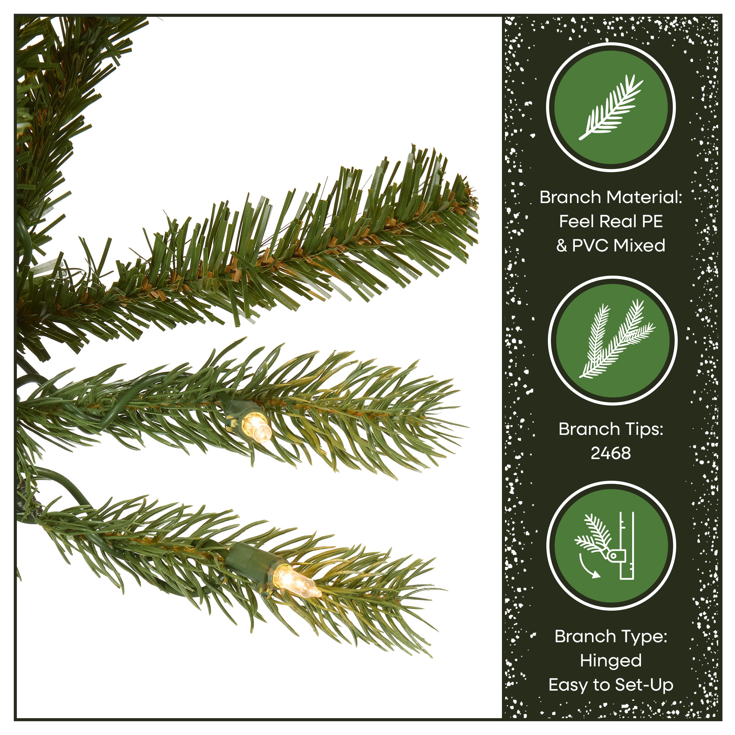 7.5 ft. Pre-Lit Jersey Fraser Fir Slim Tree with Clear Lights