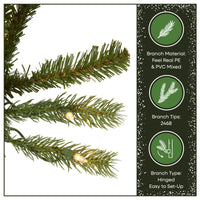7.5 ft. Pre-Lit Jersey Fraser Fir Slim Tree with Clear Lights, Plug-In - National Tree Company
