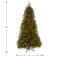 7.5 ft. Pre-Lit Jersey Fraser Fir Slim Tree with Clear Lights - National Tree Company