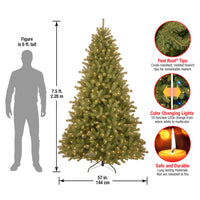 7.5 ft. Pre-Lit Lakewood Spruce Tree with Dual Color LED Lights - National Tree Company