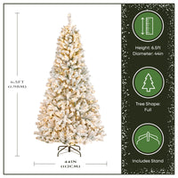 6.5 ft. Pre-Lit Snowy Mixed Pine Tree with Clear Lights - National Tree Company