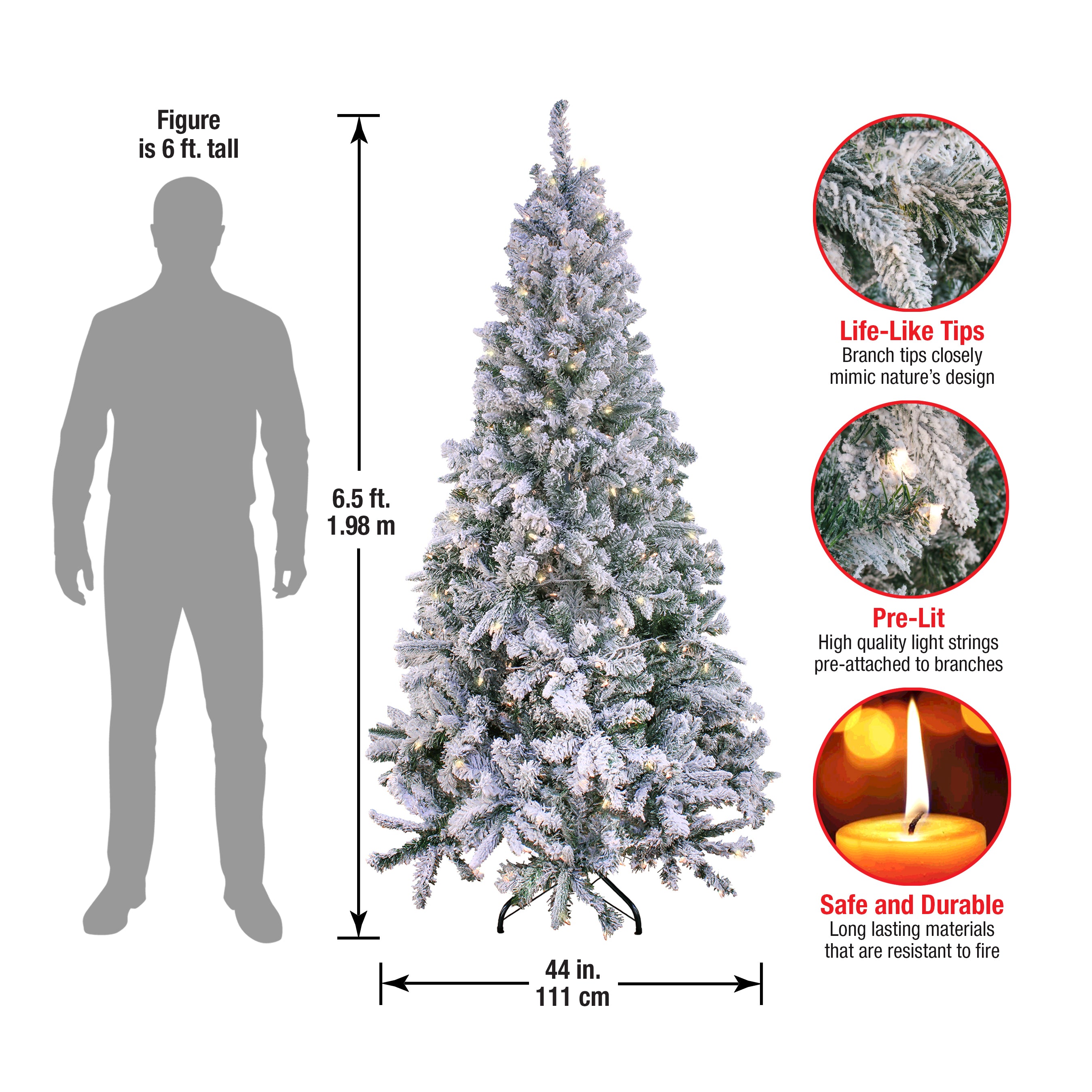 National tree company high quality 6.5 ft Christmas tree