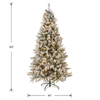 6.5 ft. Pre-Lit Snowy Mixed Pine Tree with Clear Lights - National Tree Company