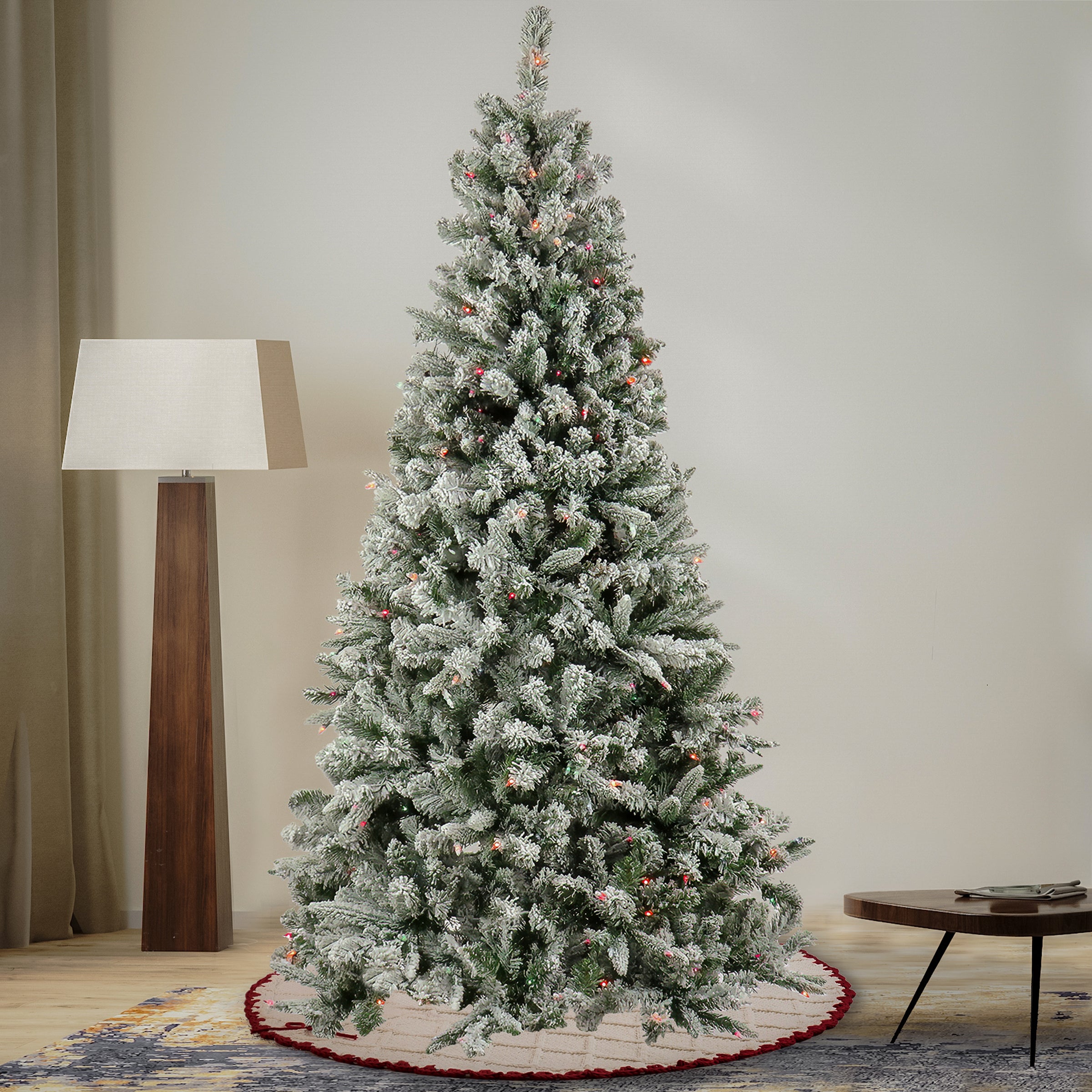 National Tree Company Snowy Mixed Pine 6.5-ft Pine Pre-lit Artificial Christmas popular