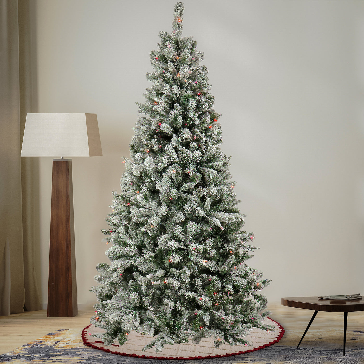 6.5 ft. Pre-Lit Snowy Mixed Pine Tree with Multicolor Lights - National Tree Company