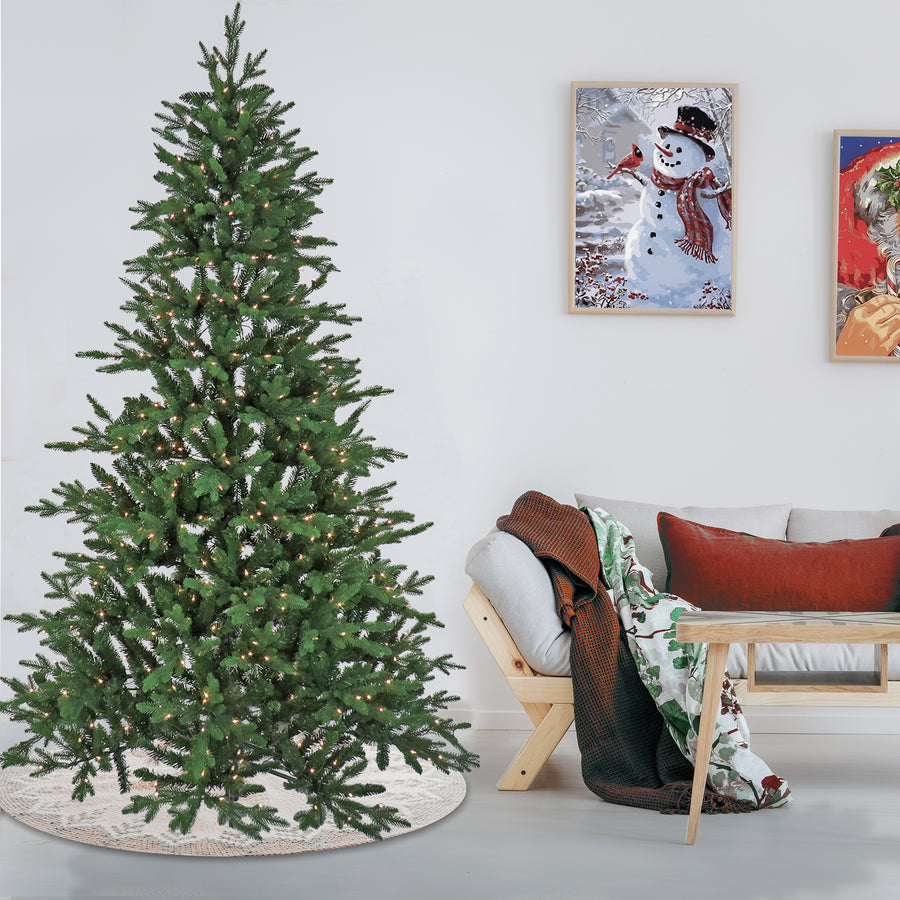 7.5 ft. Pre-Lit Merryweather Fir Feel Real Tree with Clear Lights