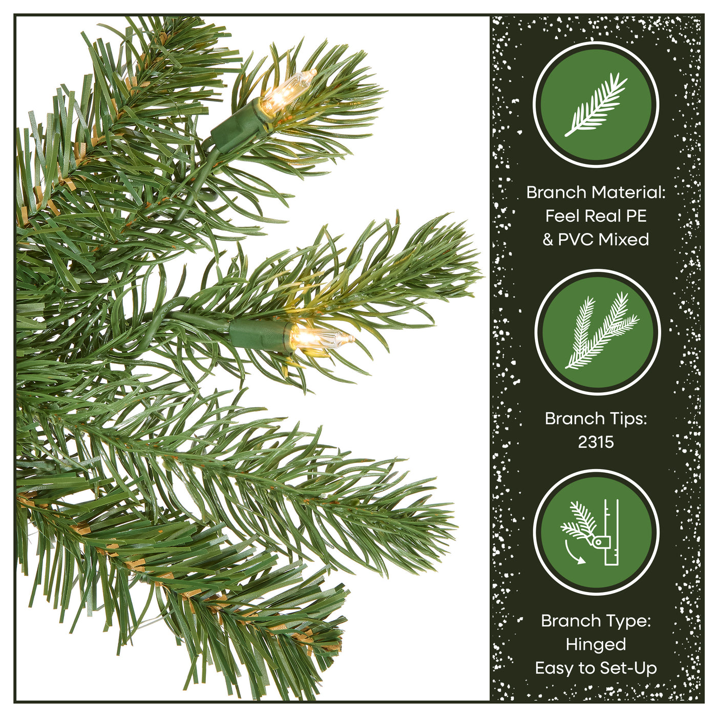 7.5 ft. Pre-Lit Newberry Spruce Tree with Clear Lights - National Tree Company