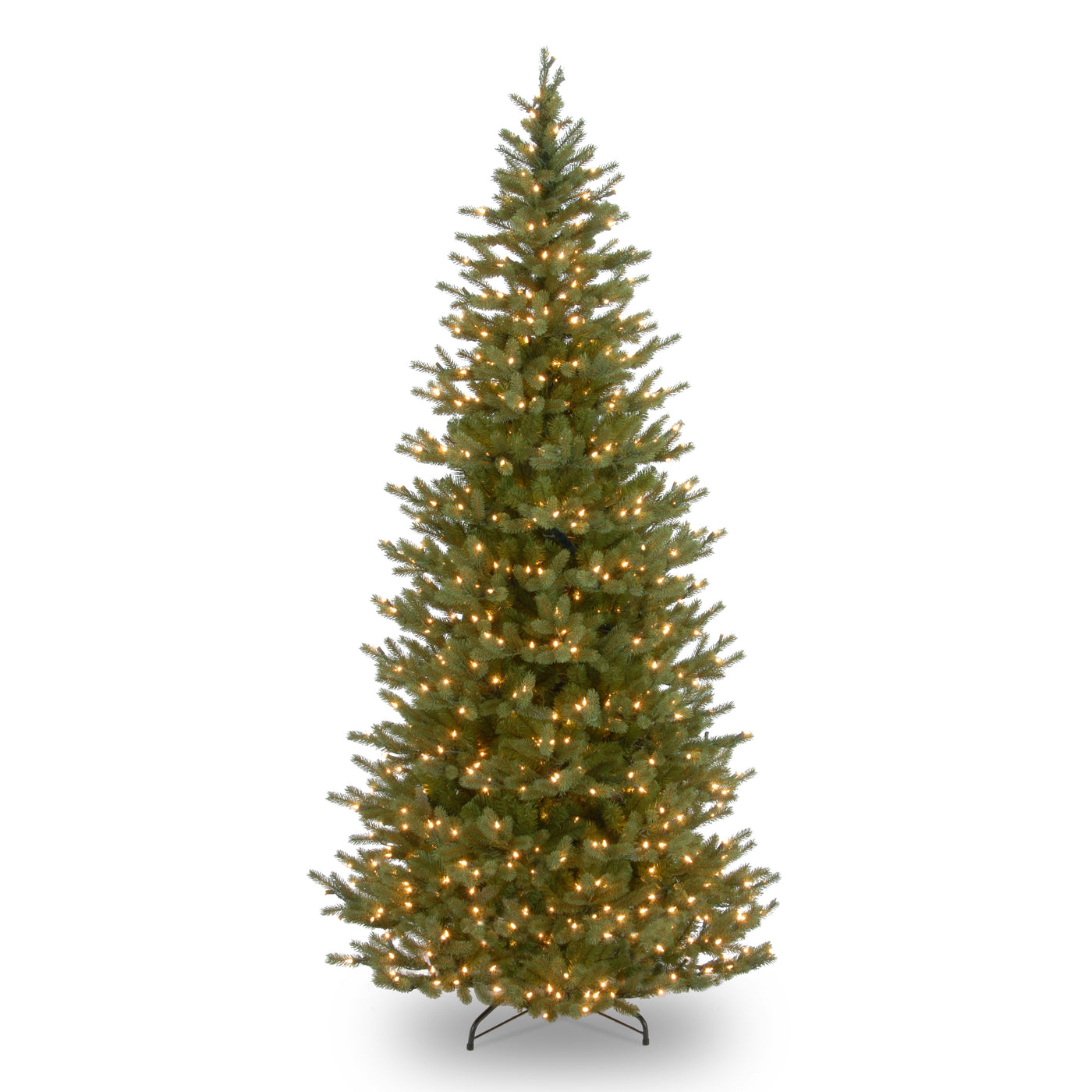 7.5 ft. Pre-Lit Norway Spruce Slim Tree with Clear Lights - National Tree Company