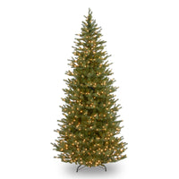7.5 ft. Pre-Lit Norway Spruce Slim Tree with Clear Lights - National Tree Company