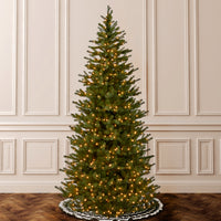 7.5 ft. Pre-Lit Norway Spruce Slim Tree with Clear Lights - National Tree Company