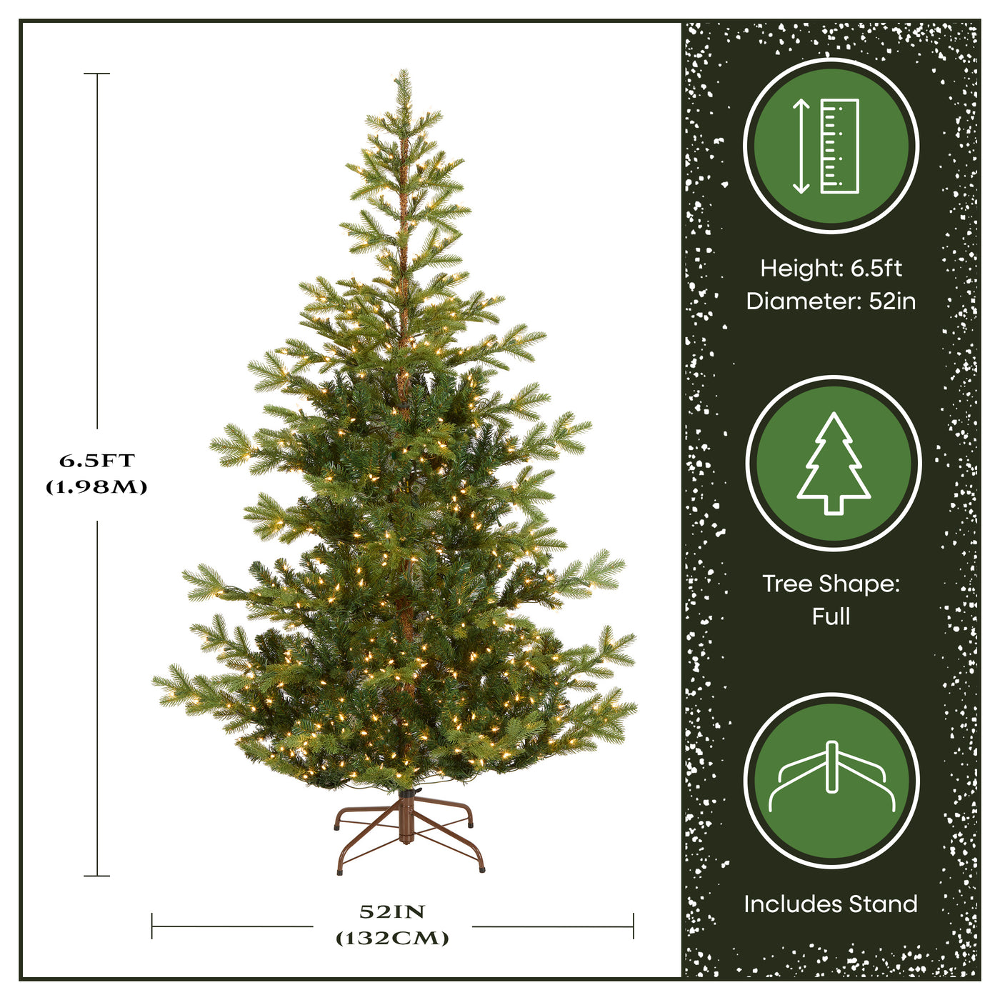 6.5 ft. Pre-Lit Norwegian Spruce Tree with Clear Lights - National Tree Company