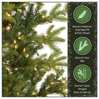 6.5 ft. Pre-Lit Norwegian Spruce Tree with Clear Lights - National Tree Company