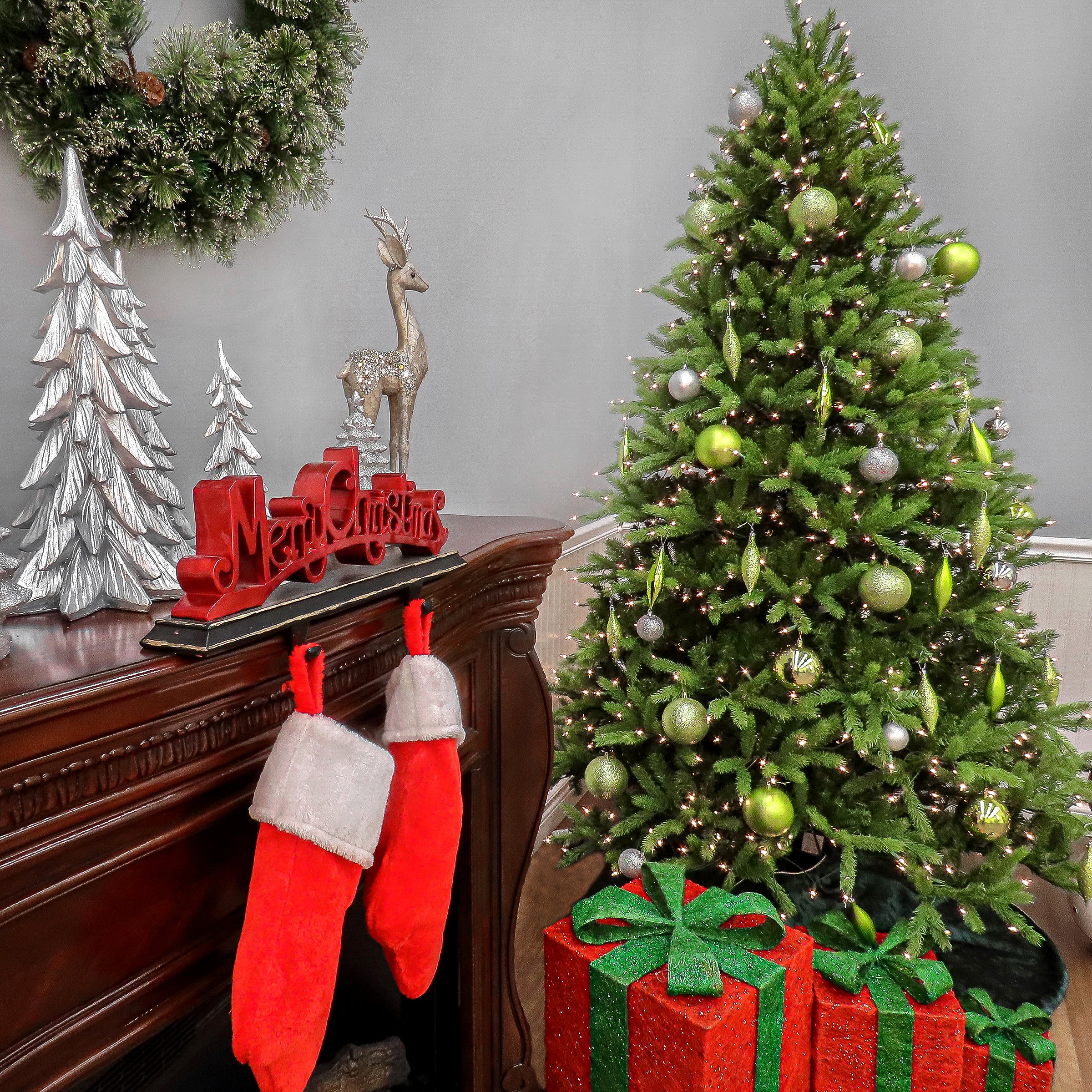 7.5 ft. Pre-Lit Normandy Fir Tree with Clear Lights · National