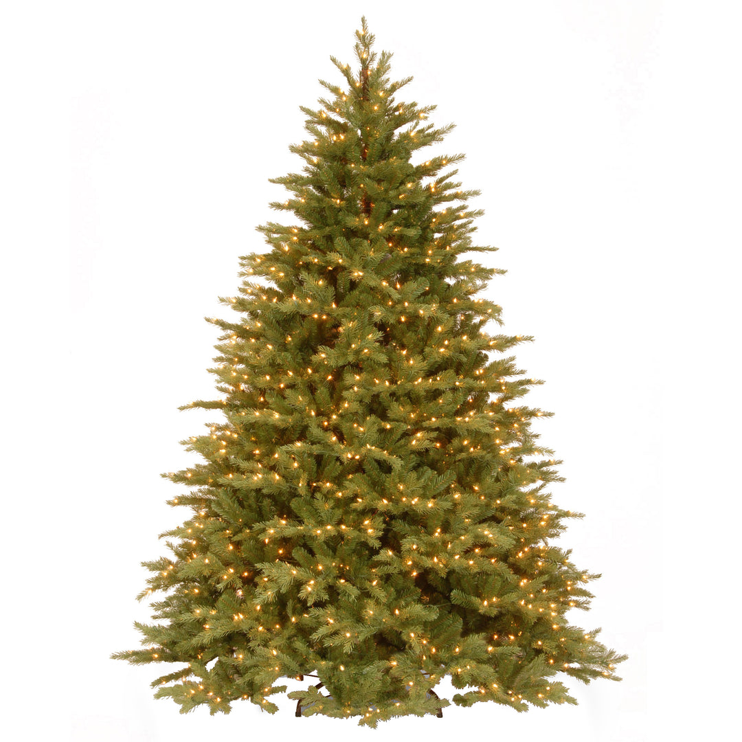 Pre-Lit 'Feel Real' Artificial Full Christmas Tree, Green, Northern Frasier Fir, White Lights, Includes Stand, 7.5 Feet