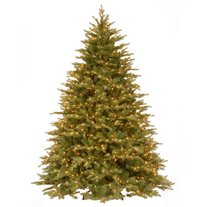 Pre-Lit 'Feel Real' Artificial Full Christmas Tree, Green, Nordic Spruce, White Lights, Includes Stand, 6.5 feet