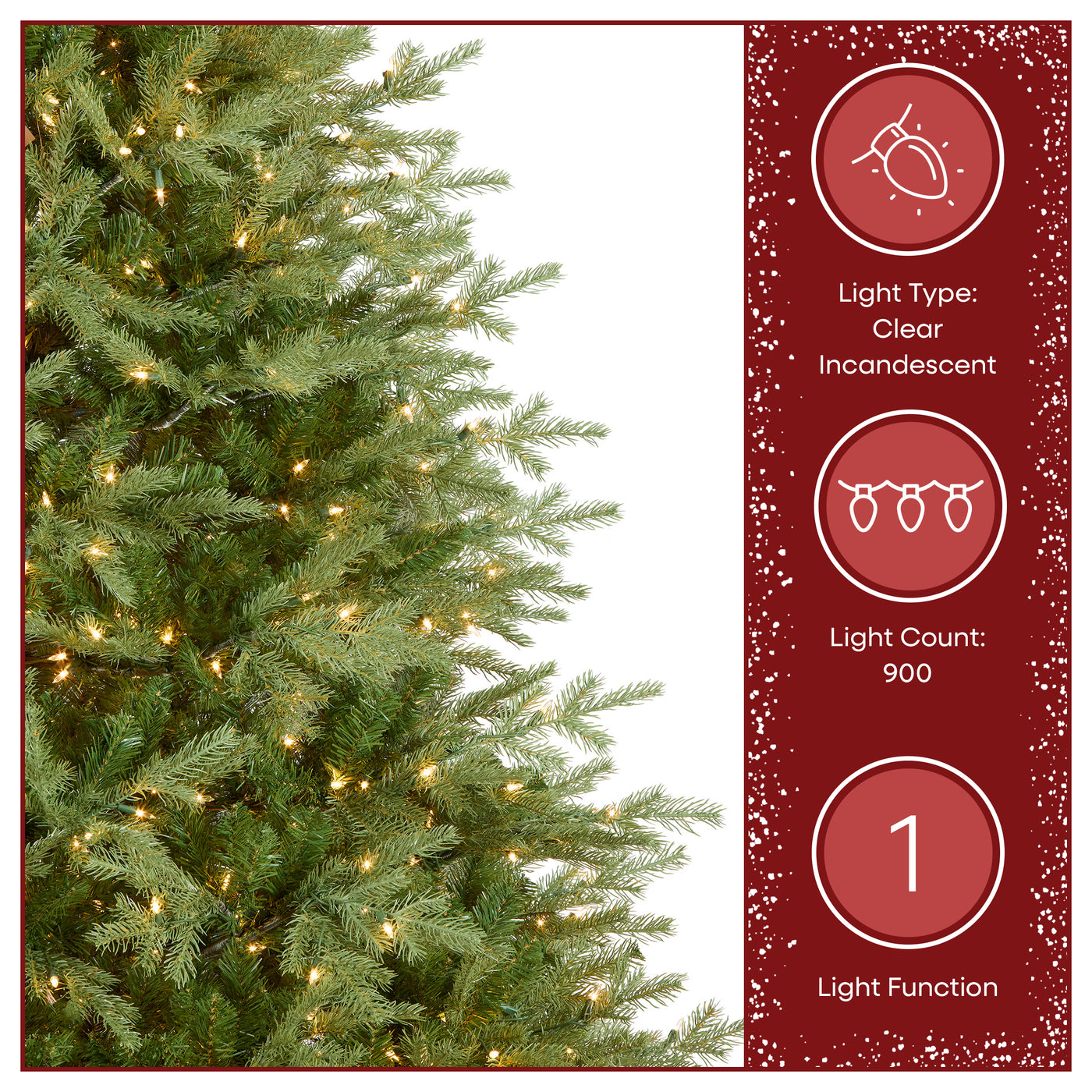 7.5 ft. Pre-Lit Nordic Spruce Medium Tree with Clear Lights - National Tree Company