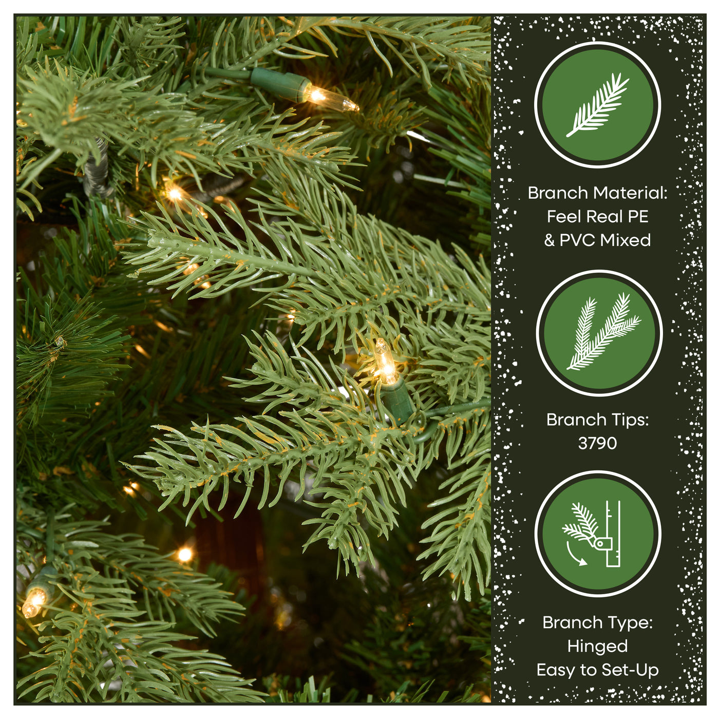 7.5 ft. Pre-Lit Nordic Spruce Medium Tree with Clear Lights - National Tree Company