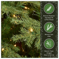 7.5 ft. Pre-Lit Nordic Spruce Medium Tree with Clear Lights - National Tree Company