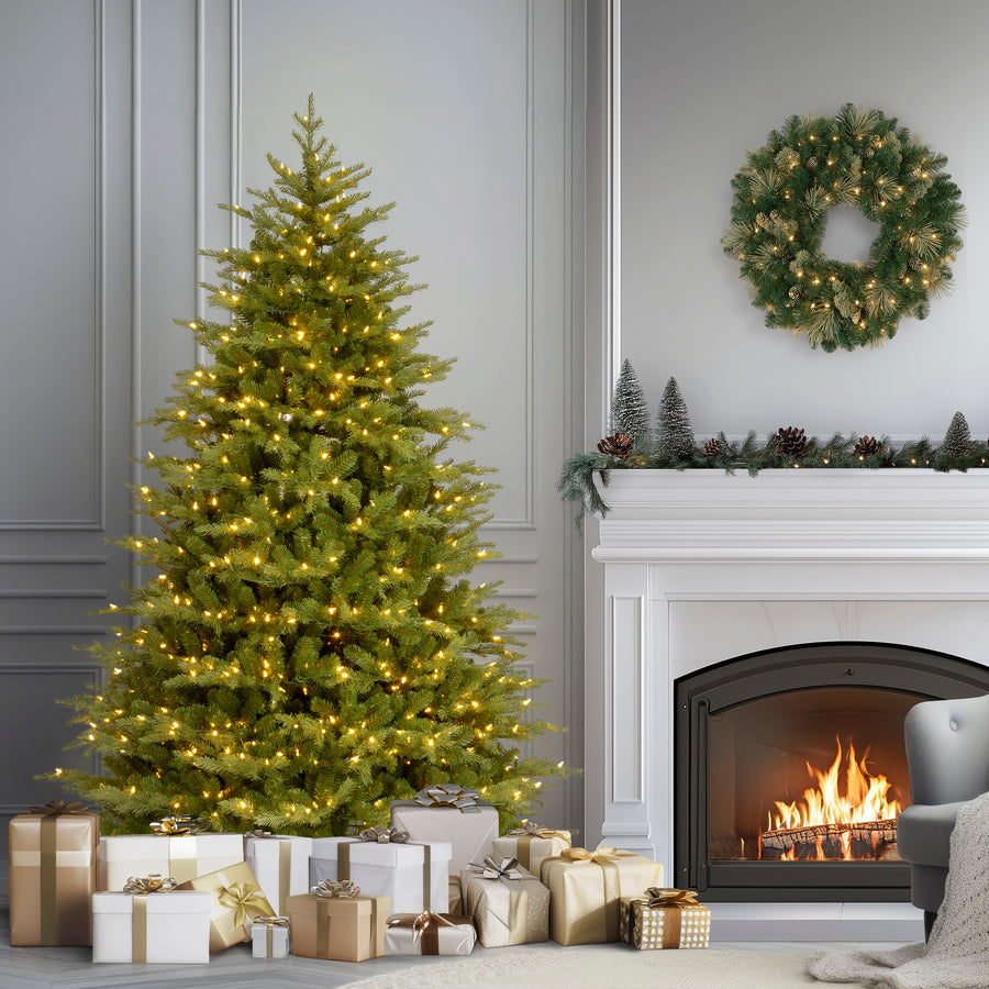 7.5 ft. Pre-Lit Nordic Spruce Medium Tree with Clear Lights