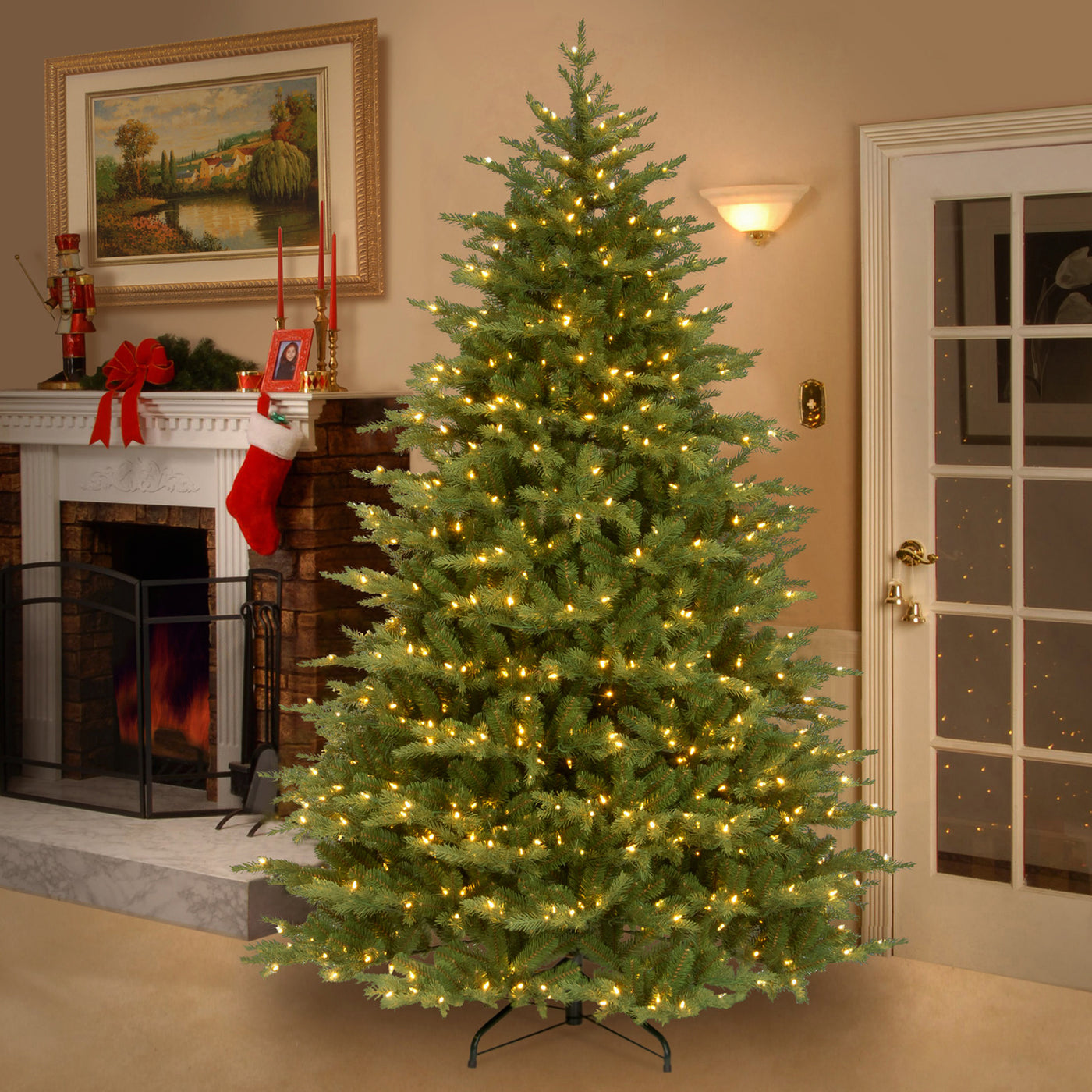 9ft. Pre-Lit Nordic Spruce Medium Tree with Clear Lights - National Tree Company