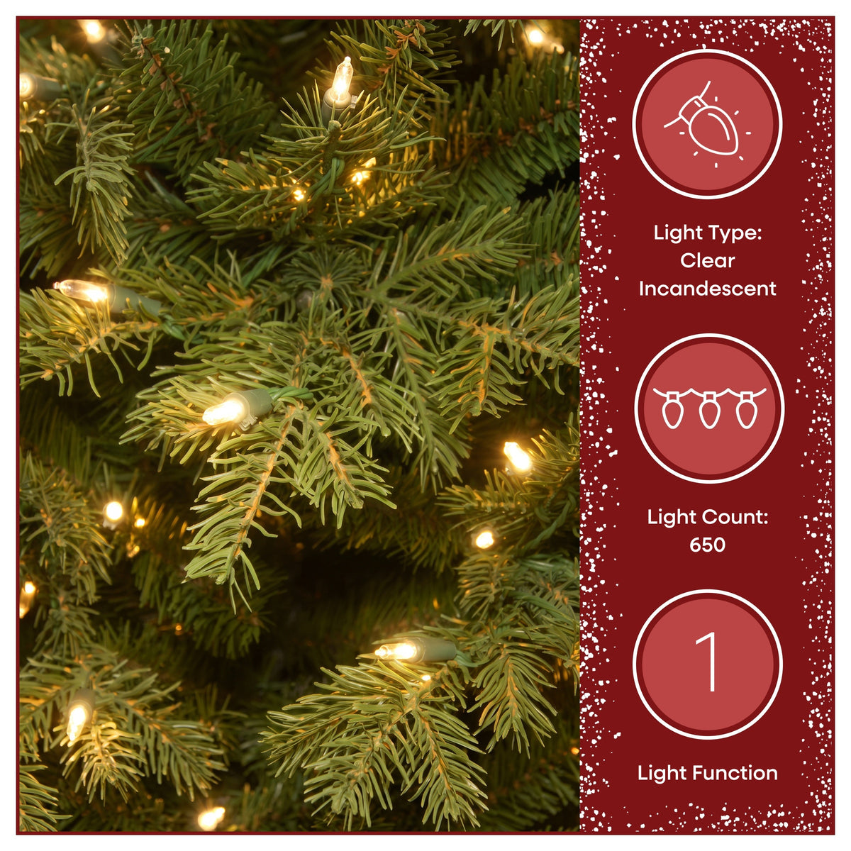 6.5 ft. Pre-Lit Nordic Spruce Slim Tree with Clear Lights - National Tree Company