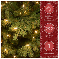6.5 ft. Pre-Lit Nordic Spruce Slim Tree with Clear Lights - National Tree Company
