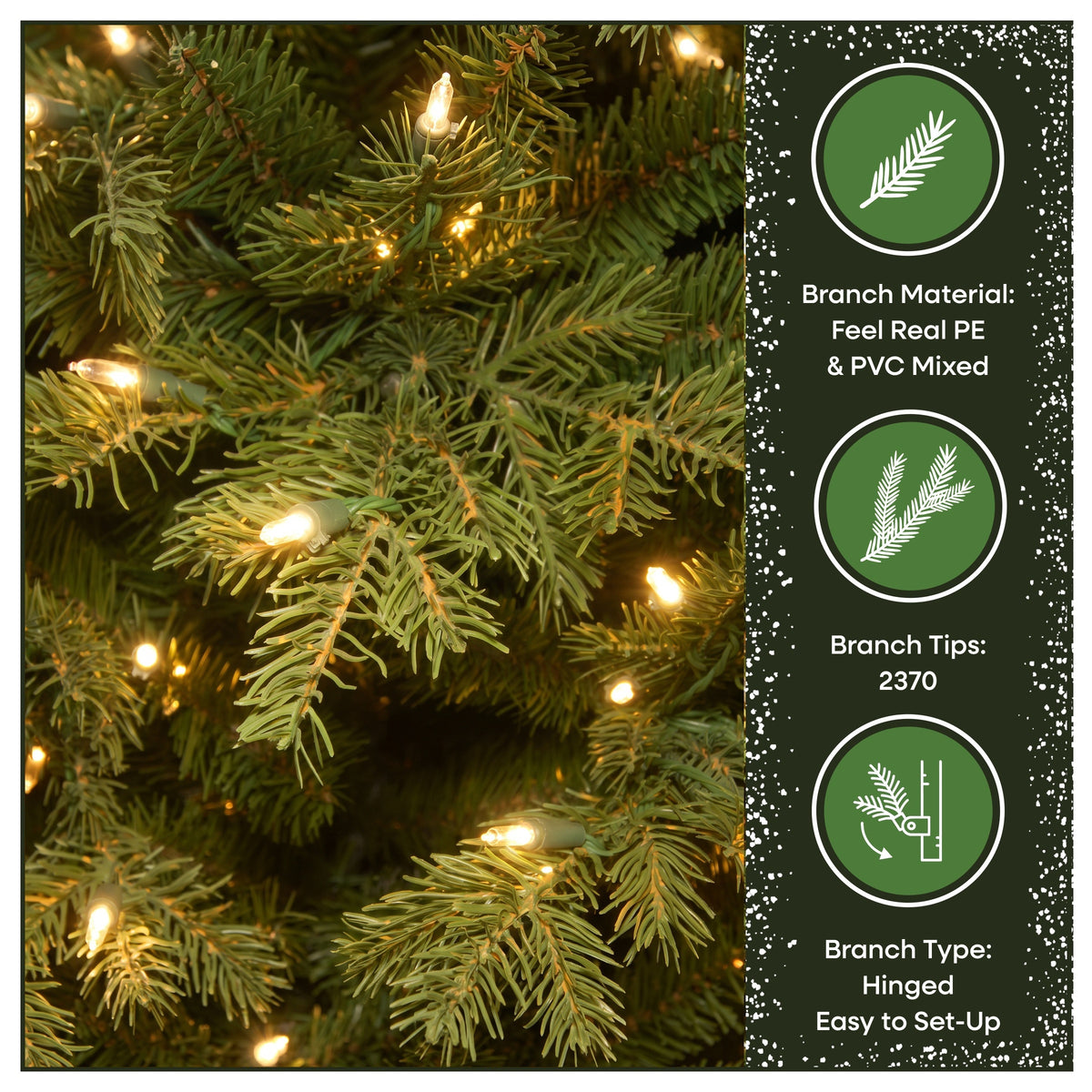 6.5 ft. Pre-Lit Nordic Spruce Slim Tree with Clear Lights - National Tree Company