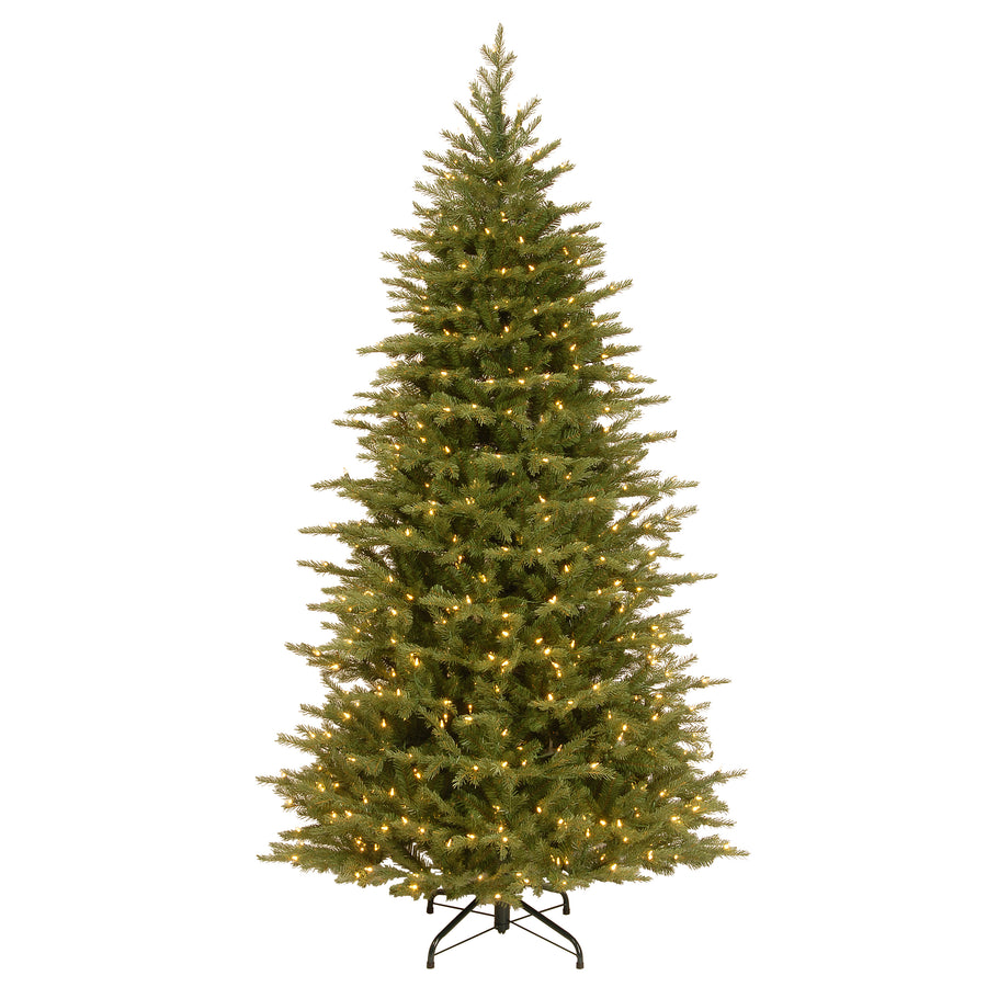 7.5 ft. Pre-Lit Nordic Spruce Slim Tree with Clear Lights, Plug-In - National Tree Company