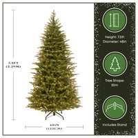 7.5 ft. Pre-Lit Nordic Spruce Slim Tree with Clear Lights, Plug-In - National Tree Company