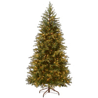 7.5 ft. Pre-Lit Nordic Spruce Slim Tree with Clear Lights - National Tree Company