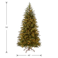 7.5 ft. Pre-Lit Nordic Spruce Slim Tree with Clear Lights - National Tree Company