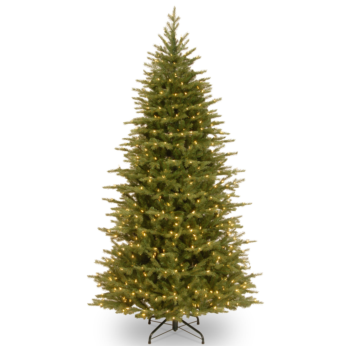 7.5 ft. Pre-Lit Nordic Spruce Slim Tree with Dual Color LED Lights - National Tree Company