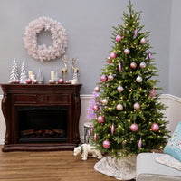 7.5 ft. Pre-Lit Nordic Spruce Slim Tree with Dual Color LED Lights, Plug-In - National Tree Company