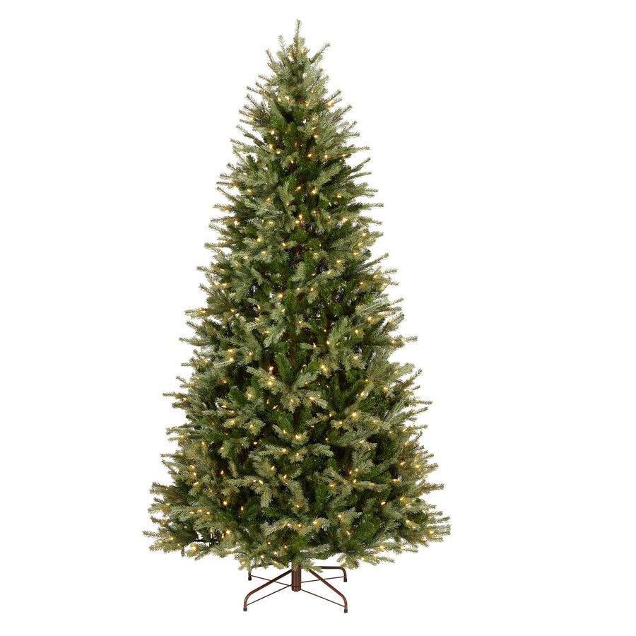7.5 ft. Pre-Lit Nordic Spruce Slim Tree with Dual Color LED Lights - National Tree Company
