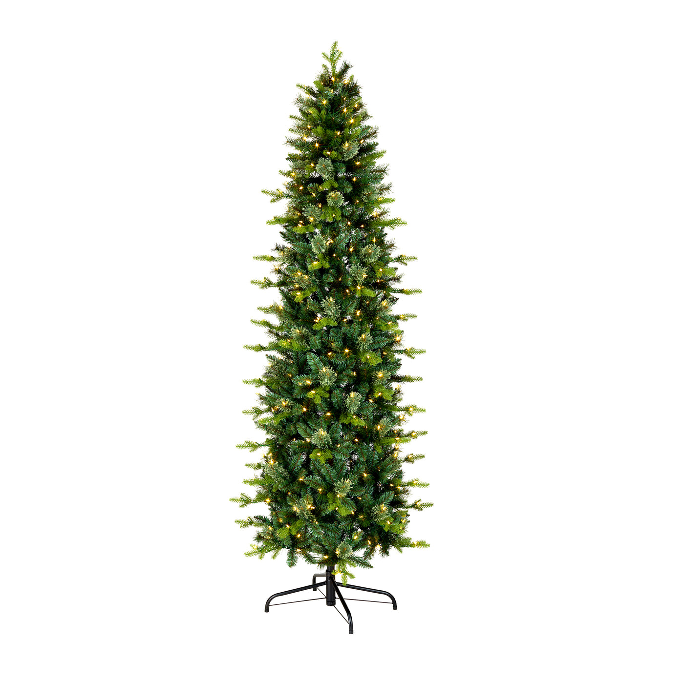 7.5 ft. Pre-Lit Prancer Fir Pencil Slim Tree with Clear Lights - National Tree Company