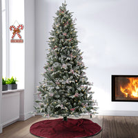 7.5 ft. Pre-Lit Snowy Poechmann Fir Tree with LED Lights - National Tree Company