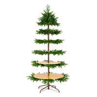 7.5 ft. Platform Slim Tree with Shelves - National Tree Company