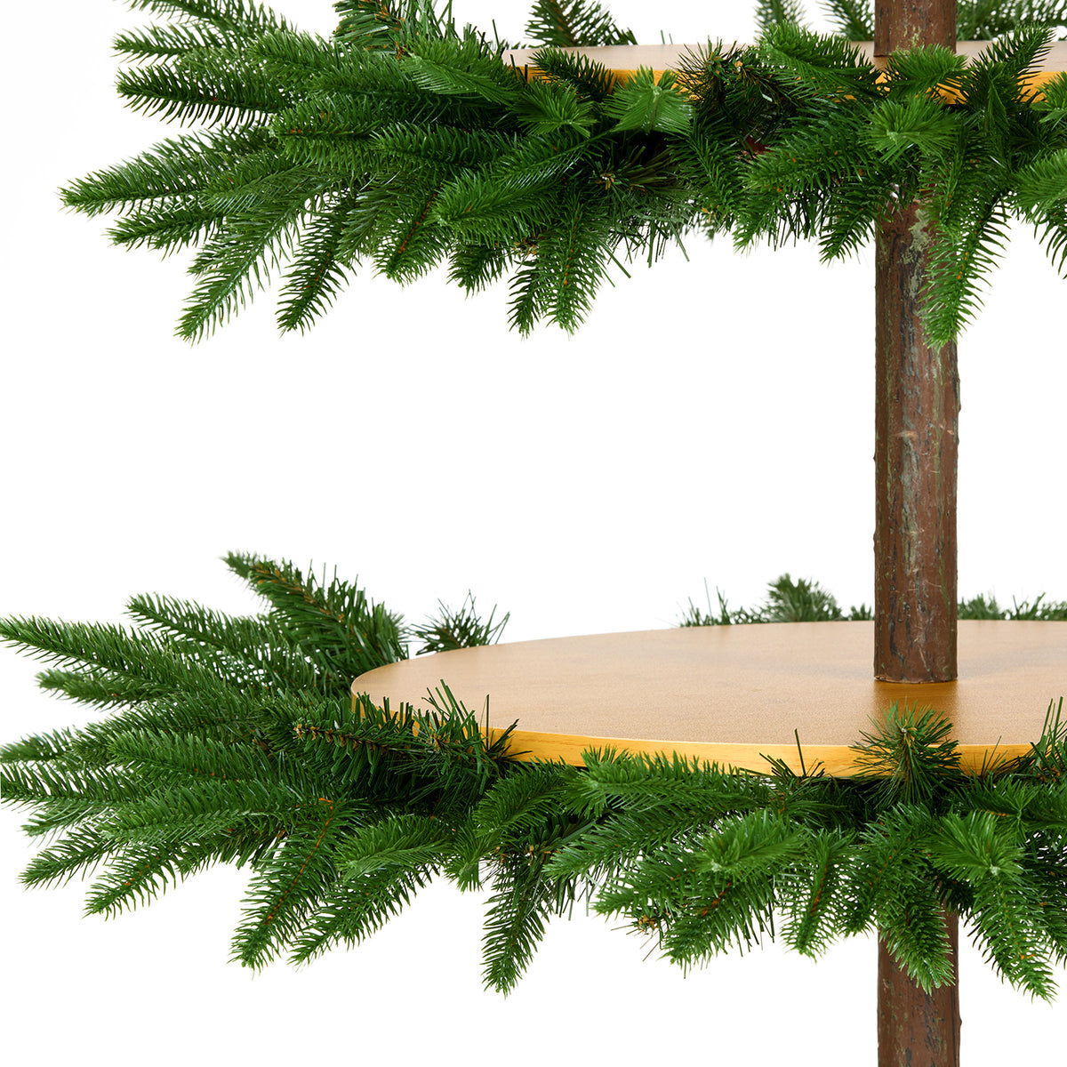 7.5 ft. Platform Slim Tree with Shelves - National Tree Company