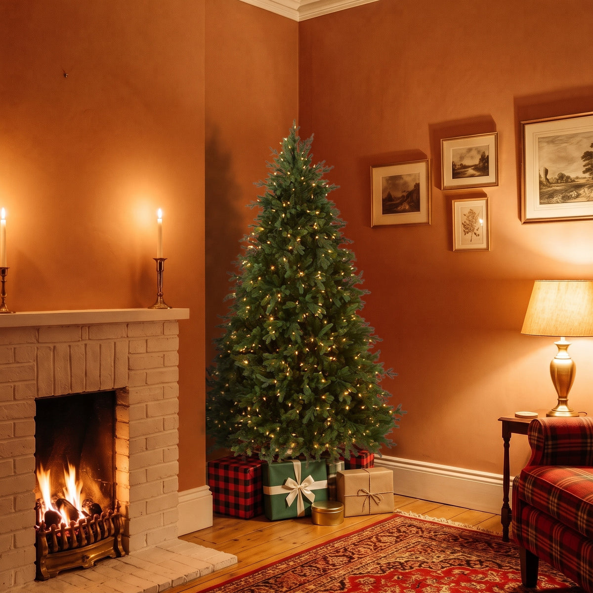 6.5 ft. Pre-Lit Princeton Fraser Fir Hinged Tree with  PowerConnect Dual Color LED Lights - National Tree Company