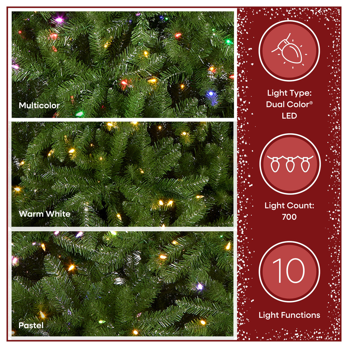 6.5 ft. Pre-Lit Princeton Fraser Fir Hinged Tree with  PowerConnect Dual Color LED Lights - National Tree Company