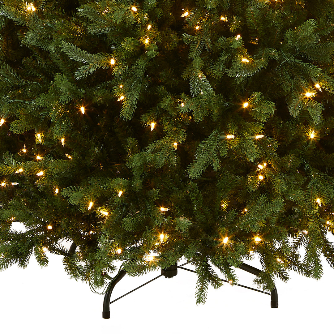Pre-Lit 'Feel Real' Artificial Full Christmas Tree, Green, Princeton Fraser Fir, Dual Color LED Lights, Includes PowerConnect and Stand, 6.5 Feet