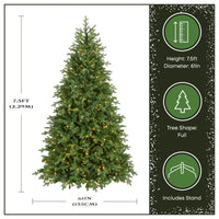 7.5 ft. Pre-Lit Princeton Fraser Fir Tree with PowerConnect and 800 Dual Color LED Lights - National Tree Company