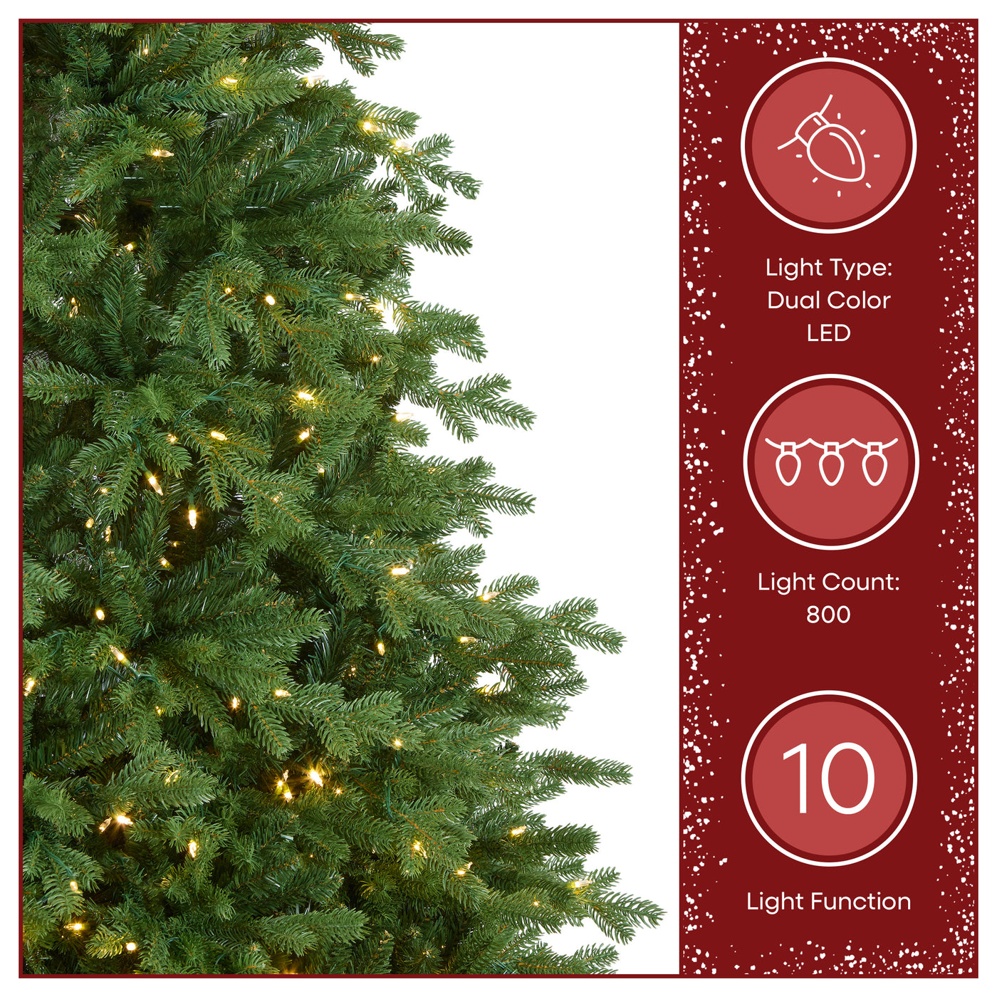 7.5 ft. Pre-Lit Princeton Fraser Fir Tree with PowerConnect and 800 Dual Color LED Lights - National Tree Company
