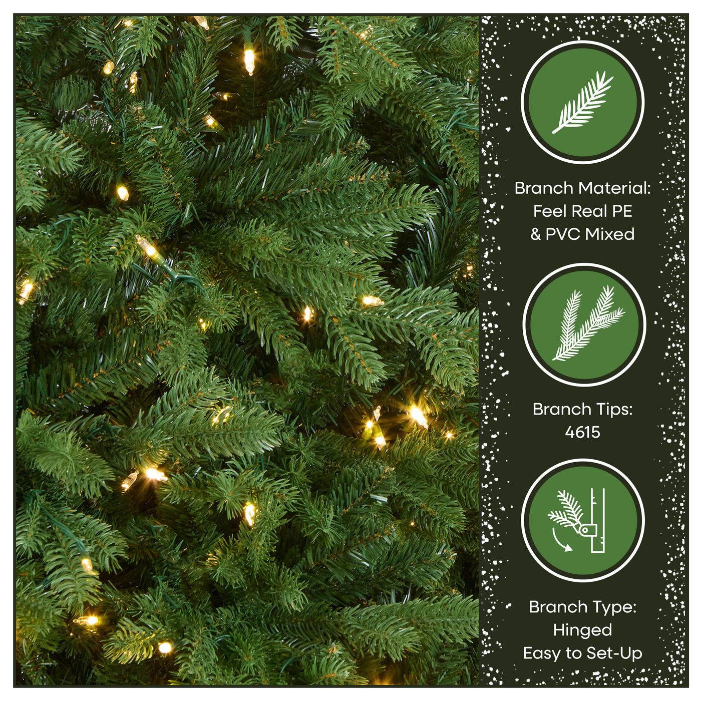 7.5 ft. Pre-Lit Princeton Fraser Fir Tree with PowerConnect and 800 Dual Color LED Lights - National Tree Company