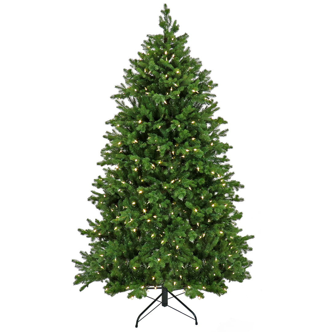 9ft Pre-lit Artificial Feel Real ® Rockport Hinged Tree with PowerConnect™, 1200 Dual Color® LED lights- UL