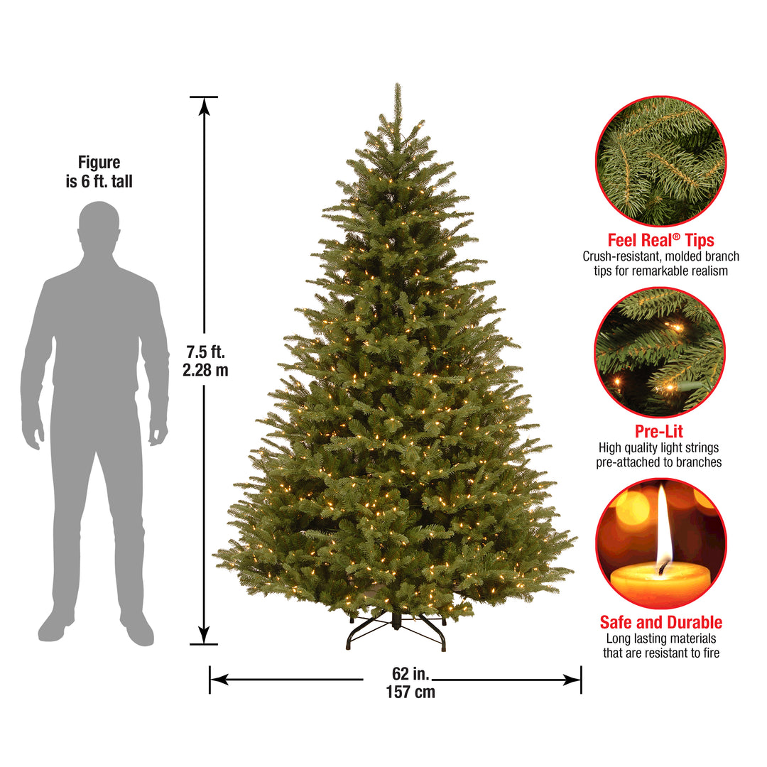 7.5 ft PowerConnect(TM) Ridgedale Fir with Warm White LED Lights