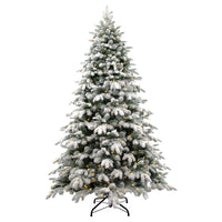 7.5 ft. Pre-Lit Snowy Avalanche Tree with Dual Color LED Lights - National Tree Company