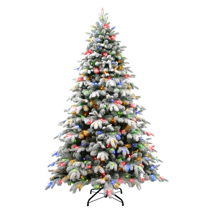 7.5 ft. Snowy Avalanche Tree with Dual Color® LED Lights