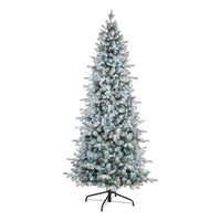 7.5 ft. Pre-Lit Snowy Comet Slim Blue Tree with LED Lights - National Tree Company