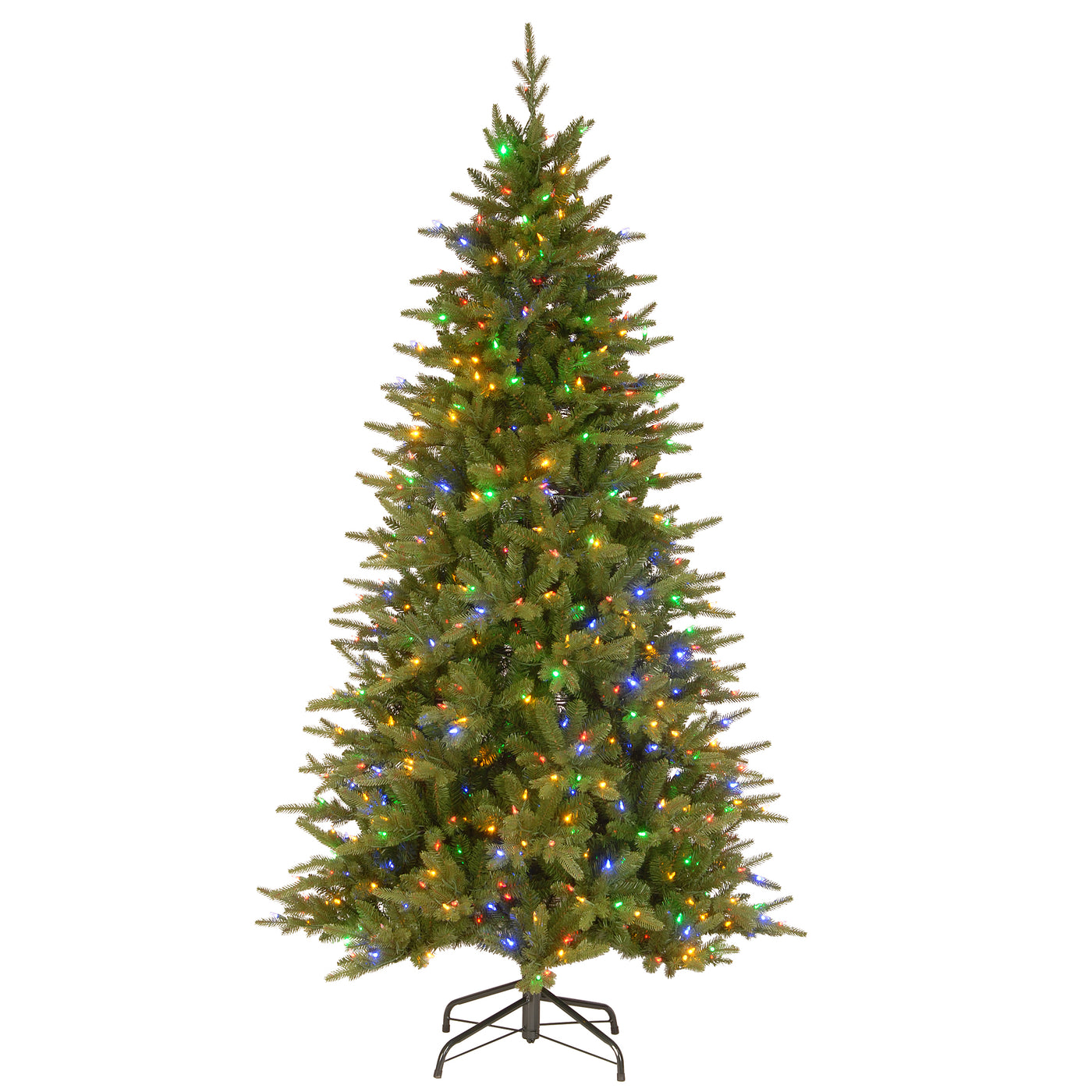 7.5 ft. Saratoga Spruce Slim Tree with Dual Color LED Light - National Tree Company